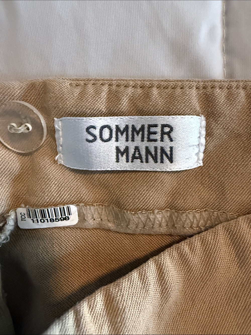 A-Line Tan Skirt with D-Ring Waist Tie View 2